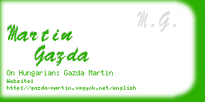 martin gazda business card